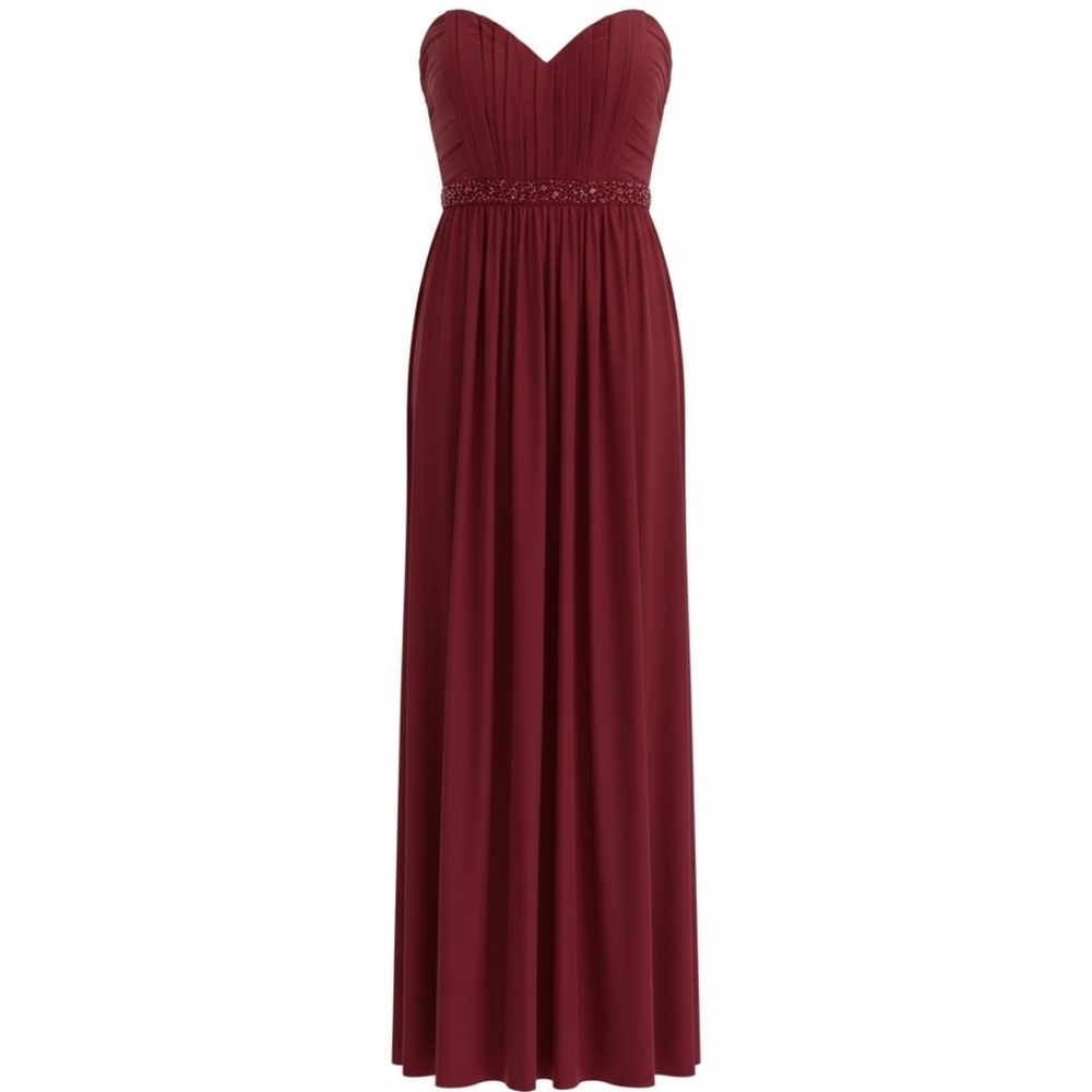 Abby Paris Womens Plus Size Ruched Sweetheart Maxi Gown for Weddings Size 20 - Picture 1 of 4